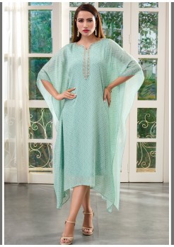 Light Green Chinnon Kaftan Kurti 